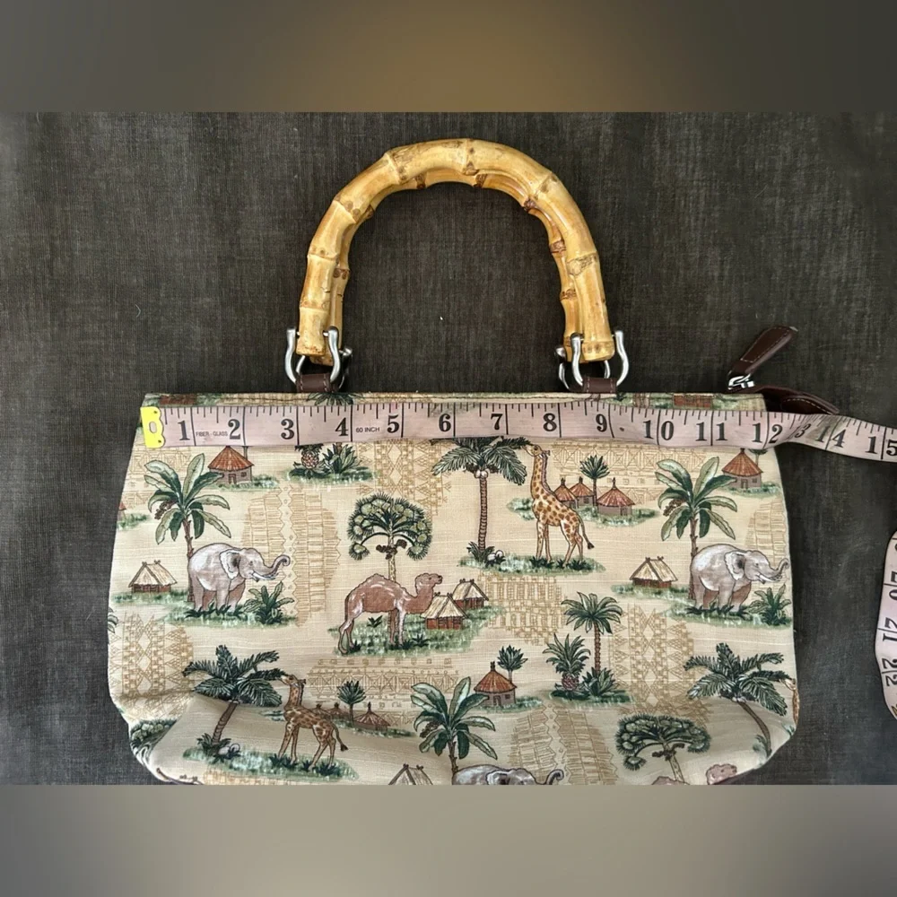 Cute Safari Purse Bamboo Handles - Picture 2 of 8